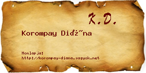 Korompay Diána névjegykártya
