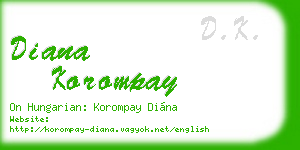 diana korompay business card